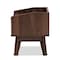 Baxton Studio Lena Mid-Century Walnut Brown Finished 1-Drawer Wood Nightstand 157-9537 - alternate 3